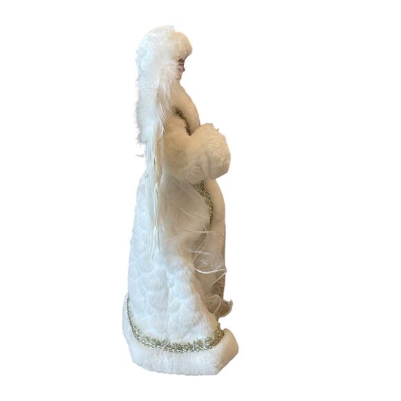 Christmas Angel Tree Topper 16in White & Gold Holiday Glam 34th & Pine NEW - Picture 4 of 10